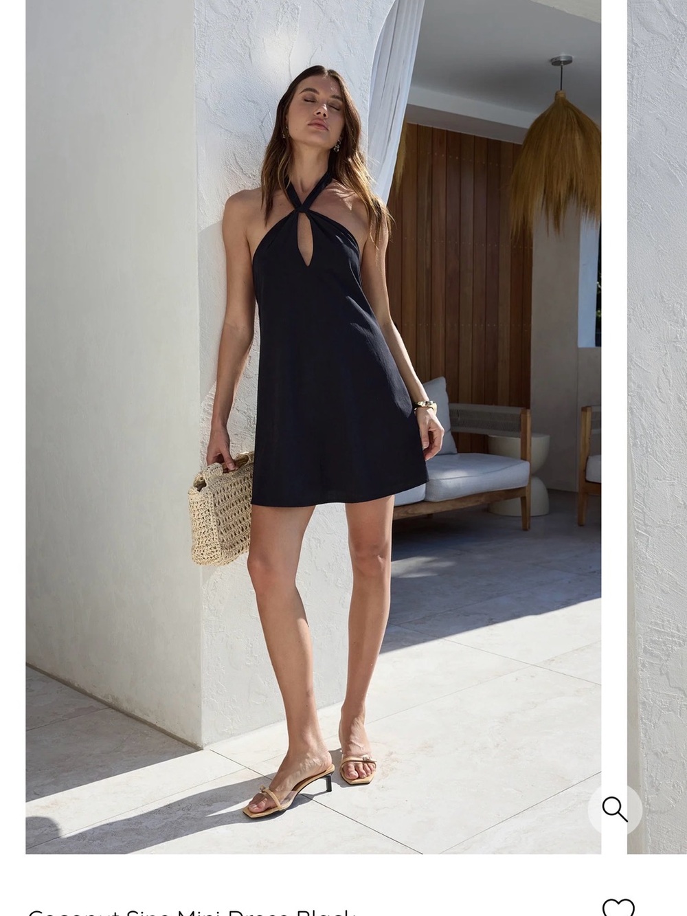 Fortunate One’s Black Halter Mini Dress - Picture 4 of 6